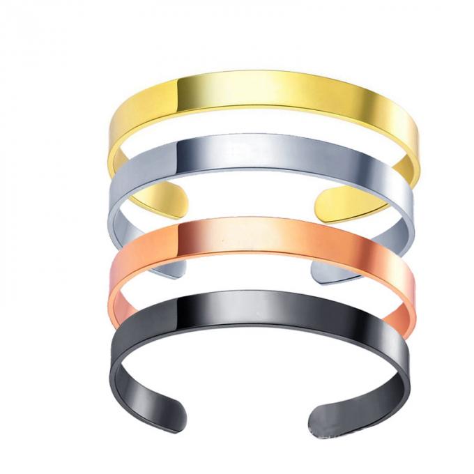 Mode-C-förmige offene Armband-Edelstahl-Charme-Armband-Armband-Frauen-kundenspezifische Armband-Frauen-Armbänder