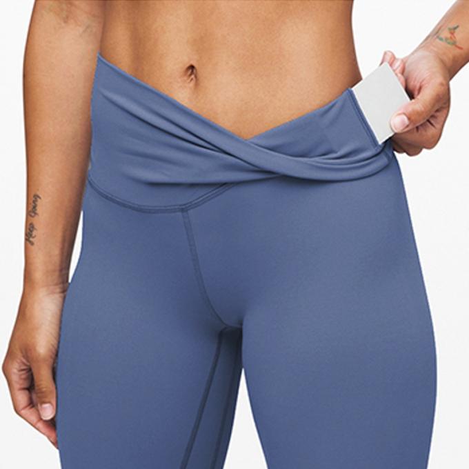 Heiße Salings-Trainings-Gamaschen mit Tasche für Frauen hocken Beweis-hohe taillierte 4 Weisen-Ausdehnungs-butterartige weiche Yoga-Gamaschen