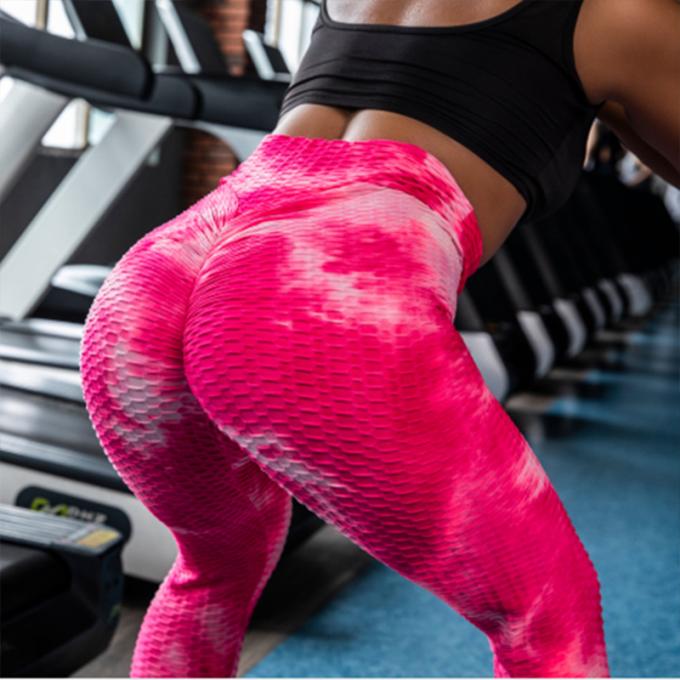 Großhandelsbindung-färbung Yoga-Hosen-Bauch-Steuermaserten dehnbare Trainings-Gamaschen Yoga Legging für Frauen