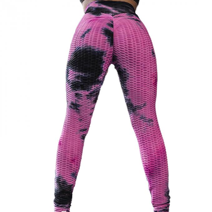 Großhandelsbindung-färbung Yoga-Hosen-Bauch-Steuermaserten dehnbare Trainings-Gamaschen Yoga Legging für Frauen