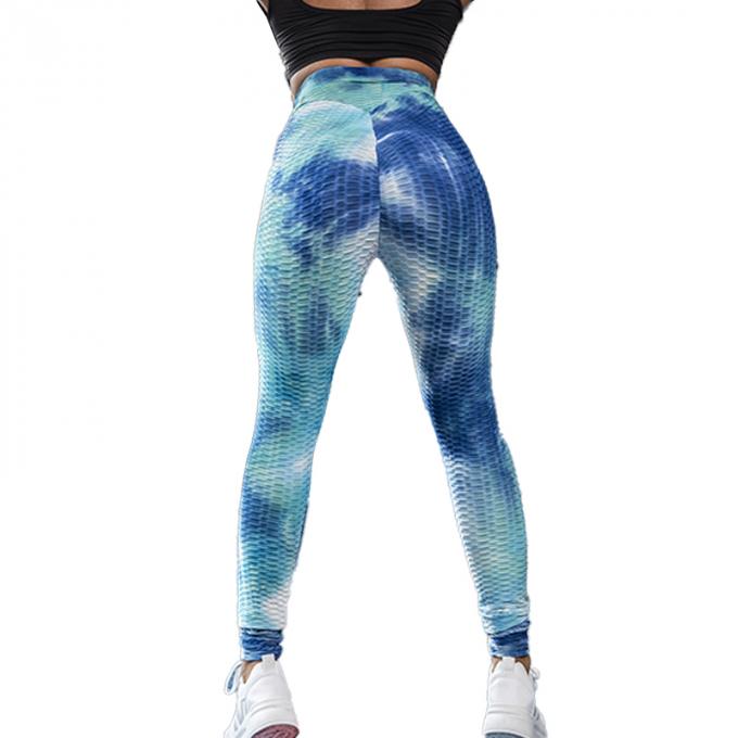 Großhandelsbindung-färbung Yoga-Hosen-Bauch-Steuermaserten dehnbare Trainings-Gamaschen Yoga Legging für Frauen