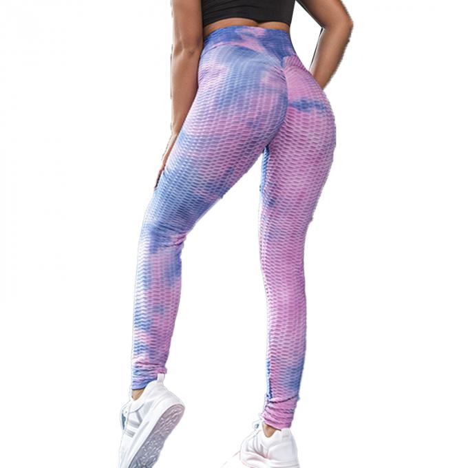 Großhandelsbindung-färbung Yoga-Hosen-Bauch-Steuermaserten dehnbare Trainings-Gamaschen Yoga Legging für Frauen