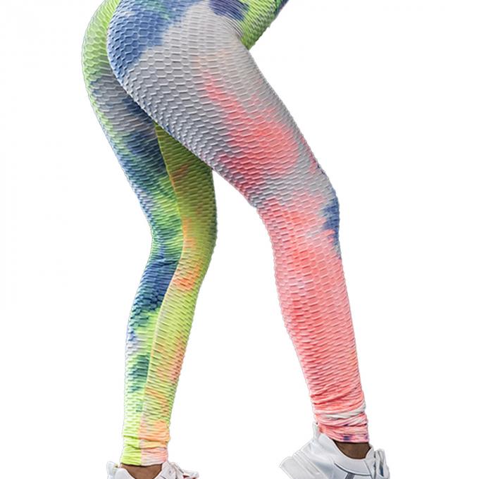 Großhandelsbindung-färbung Yoga-Hosen-Bauch-Steuermaserten dehnbare Trainings-Gamaschen Yoga Legging für Frauen