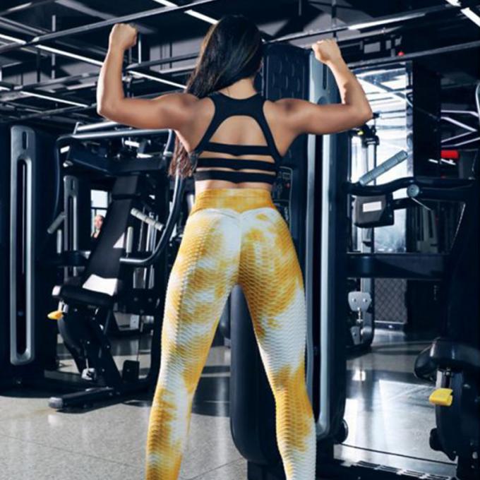 Großhandelsbindung-färbung Yoga-Hosen-Bauch-Steuermaserten dehnbare Trainings-Gamaschen Yoga Legging für Frauen
