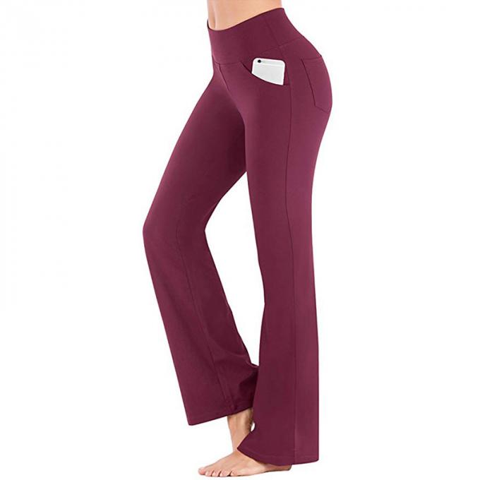 2021 hohe taillierte Eignungs-Yoga-Hosen schätzen gering, die breiten Bein-Hosen-Frauen auszudehnen, die plus Größen-nahtloses Yoga Legging zufällig sind
