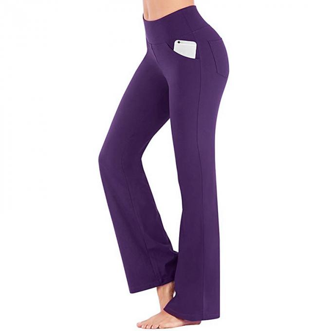 2021 hohe taillierte Eignungs-Yoga-Hosen schätzen gering, die breiten Bein-Hosen-Frauen auszudehnen, die plus Größen-nahtloses Yoga Legging zufällig sind