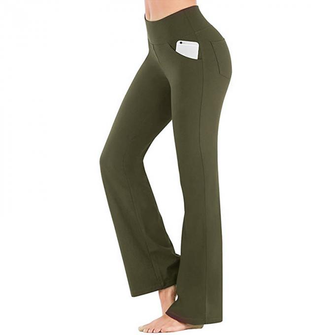 2021 hohe taillierte Eignungs-Yoga-Hosen schätzen gering, die breiten Bein-Hosen-Frauen auszudehnen, die plus Größen-nahtloses Yoga Legging zufällig sind