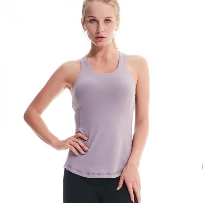 Frauen-Sport-BH Longline-Ernte-Trägershirt füllte Trainings-laufendes Yoga-Turnhallen-Trägershirt-Ernte-Trägershirt auf