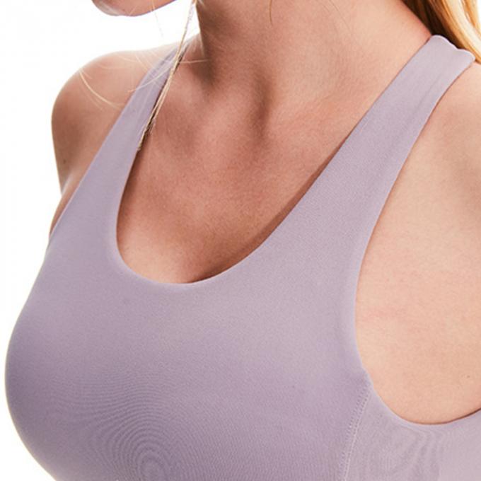 Frauen-Sport-BH Longline-Ernte-Trägershirt füllte Trainings-laufendes Yoga-Turnhallen-Trägershirt-Ernte-Trägershirt auf