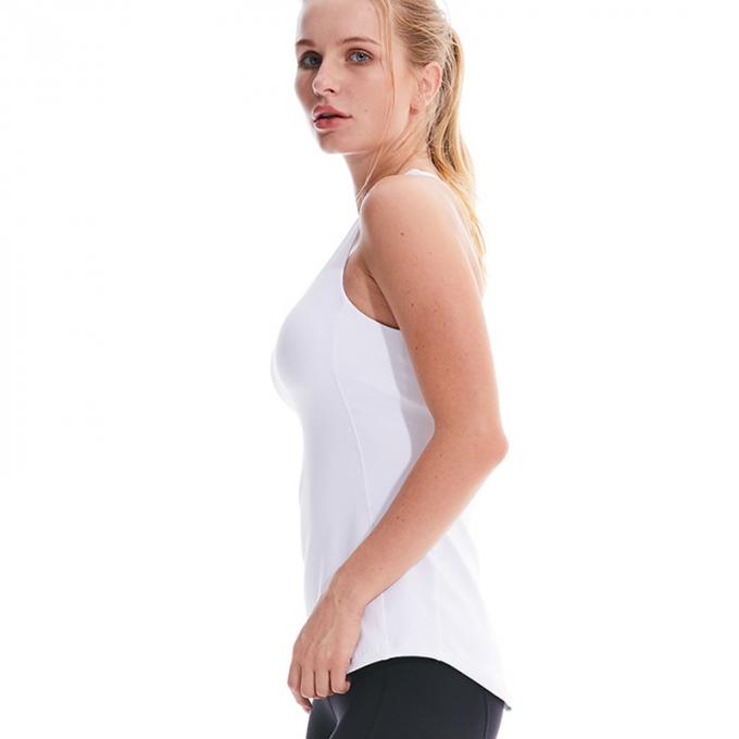   Frauen-Sport-BH Longline-Ernte-Trägershirt füllte Trainings-laufendes Yoga-Turnhallen-Trägershirt-Ernte-Trägershirt auf