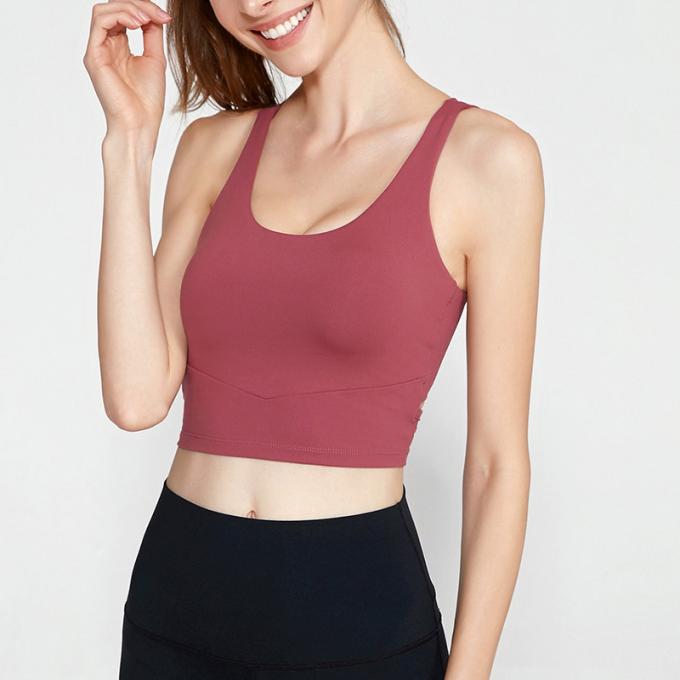 Der Sport-BH-Yoga-Weste Crossback kundenspezifischer populärer Frauen Soems bekleidet stoßsicherer Eignungs-Sport Frauen-sexy Ernte-Trägershirt-BH