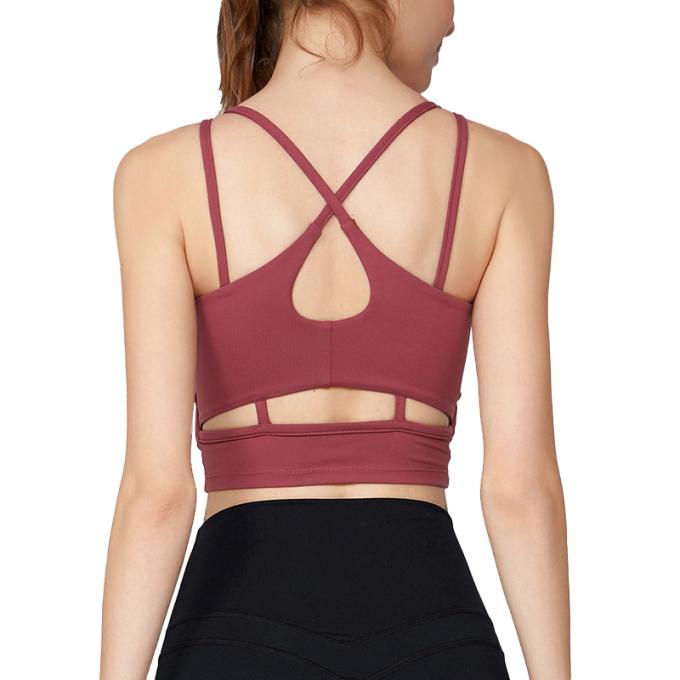 Der Sport-BH-Yoga-Weste Crossback kundenspezifischer populärer Frauen Soems bekleidet stoßsicherer Eignungs-Sport Frauen-sexy Ernte-Trägershirt-BH