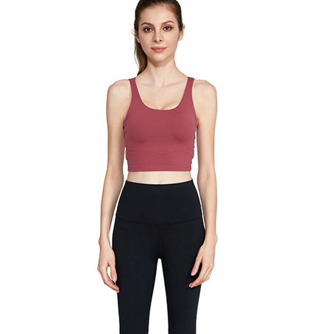 Der Sport-BH-Yoga-Weste Crossback kundenspezifischer populärer Frauen Soems bekleidet stoßsicherer Eignungs-Sport Frauen-sexy Ernte-Trägershirt-BH