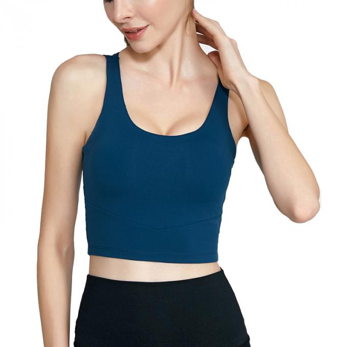 Der Sport-BH-Yoga-Weste Crossback kundenspezifischer populärer Frauen Soems bekleidet stoßsicherer Eignungs-Sport Frauen-sexy Ernte-Trägershirt-BH