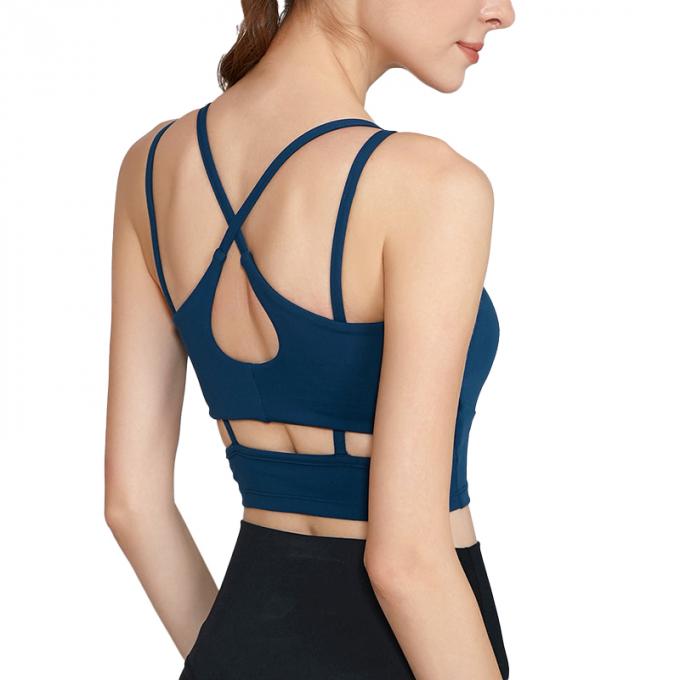 Der Sport-BH-Yoga-Weste Crossback kundenspezifischer populärer Frauen Soems bekleidet stoßsicherer Eignungs-Sport Frauen-sexy Ernte-Trägershirt-BH