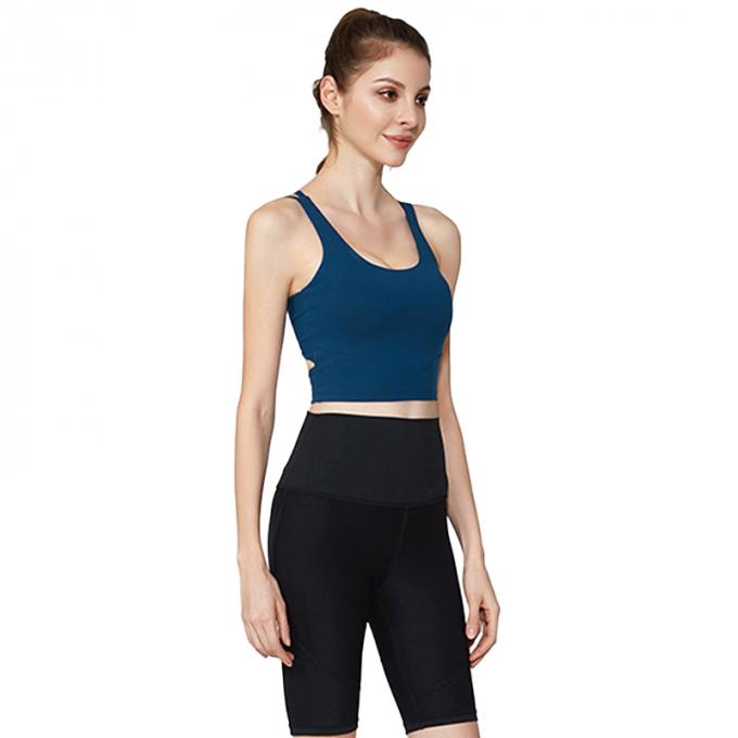 Der Sport-BH-Yoga-Weste Crossback kundenspezifischer populärer Frauen Soems bekleidet stoßsicherer Eignungs-Sport Frauen-sexy Ernte-Trägershirt-BH
