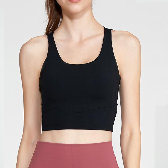 Der Sport-BH-Yoga-Weste Crossback kundenspezifischer populärer Frauen Soems bekleidet stoßsicherer Eignungs-Sport Frauen-sexy Ernte-Trägershirt-BH