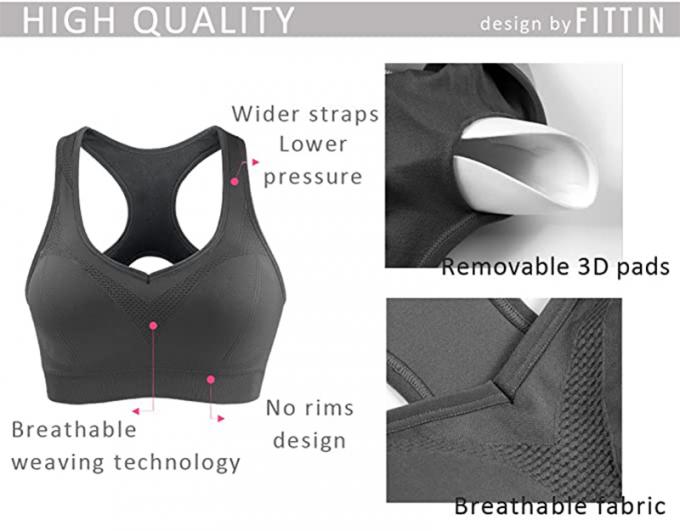 Macaron-Farbmode-Sport-BH-laufende Eignungs-stoßsichere hohe Auswirkungs-Sport-Bustier-Eignung