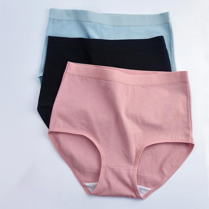 Das Plus-Größen-Unterwäsche-Baumwollmittlere Taille der Großhandelsfrauen kein kurzer Damen-Schlüpfer der Muffin-Spitzenvollen deckung
