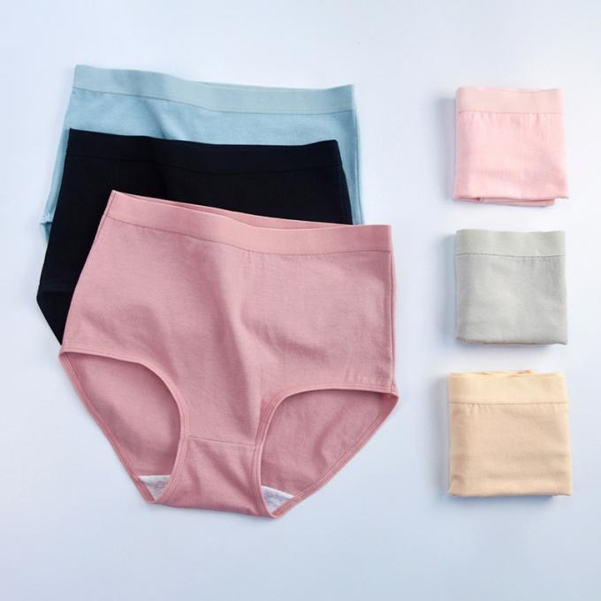 Das Plus-Größen-Unterwäsche-Baumwollmittlere Taille der Großhandelsfrauen kein kurzer Damen-Schlüpfer der Muffin-Spitzenvollen deckung