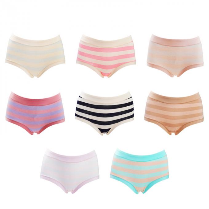 Modaler gestreifter Großhandelsschlüpfer für Damen-japanische Art bequemes Breathable plus Größen-Frauen-Unterwäsche