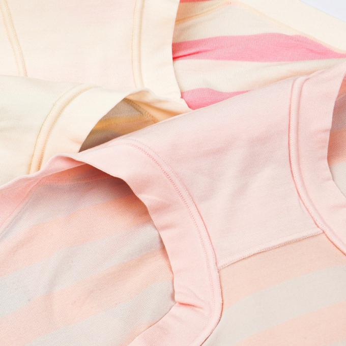 Modaler gestreifter Großhandelsschlüpfer für Damen-japanische Art bequemes Breathable plus Größen-Frauen-Unterwäsche