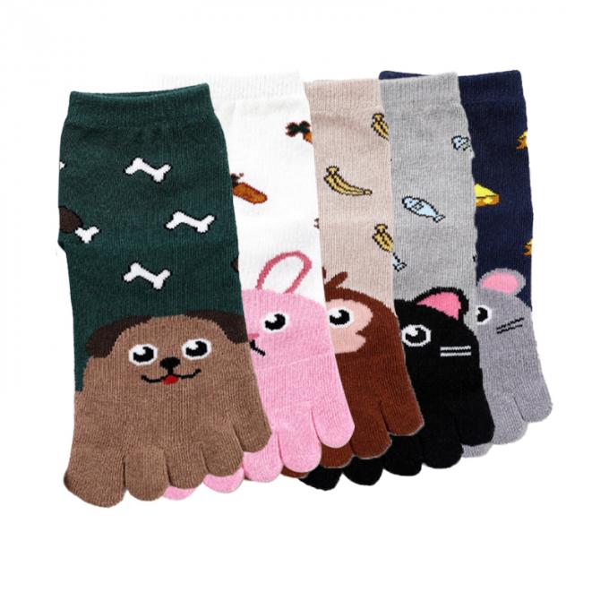 Höhen-Qualitäts-Baby-Kindermädchen-Jungen-weiche nette Tiersocken-Baumwolle fünf Zehensocken Söckchen