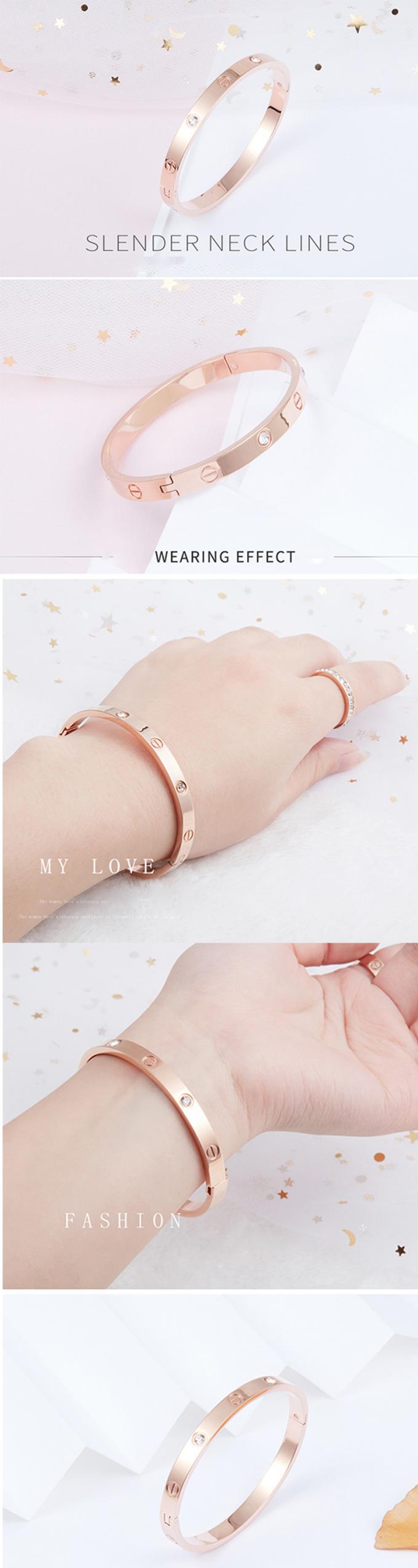Luxuscharme-Armband-Edelstahl-Damen-Armband- und Ringarmbandfrauengold überzog