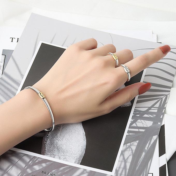 Koreanische Goldarmband-Damen-Großhandelsarmbänder und Ring Bangle-Charme-Splitter Bangae