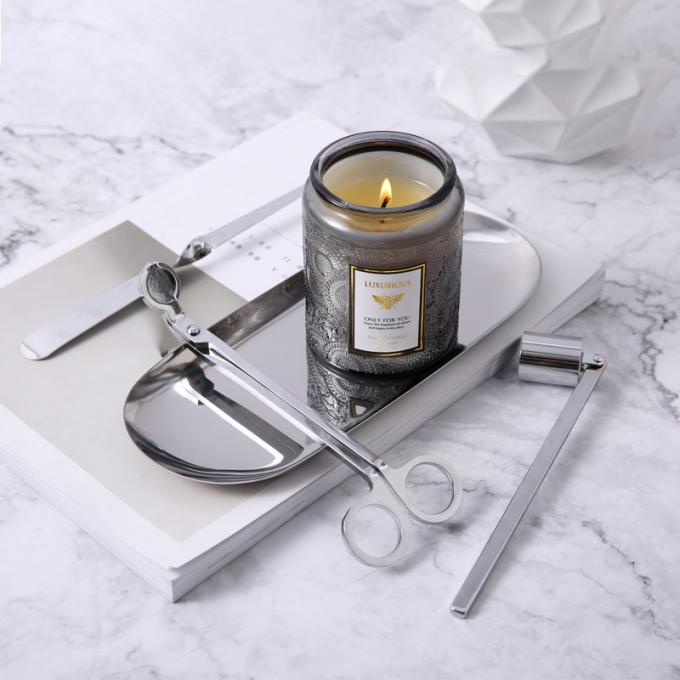 Heiße Saling kundengebundene Kerzen gerochene Wachs-Holz-Amber Glass Jar Candles Scented-Sojabohnenöl-Wachs-Eigenmarke roch Kerzen-Luxus