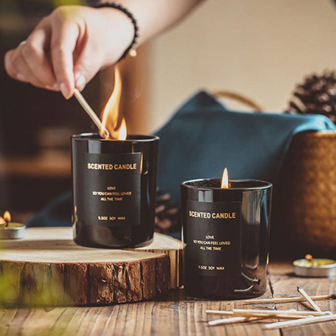 Rauchloses langlebiges Geschenk Holz-Amber Scented Mother Day Birthdays Valentine Weddings Soy stellte Großhandelskerze ein