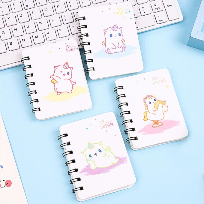 Kreativer GroßhandelsMini Cartoon Spiral Wirebound Notebook perfekt für die Tagebuch-Spiralen-Notizbücher kundengerecht