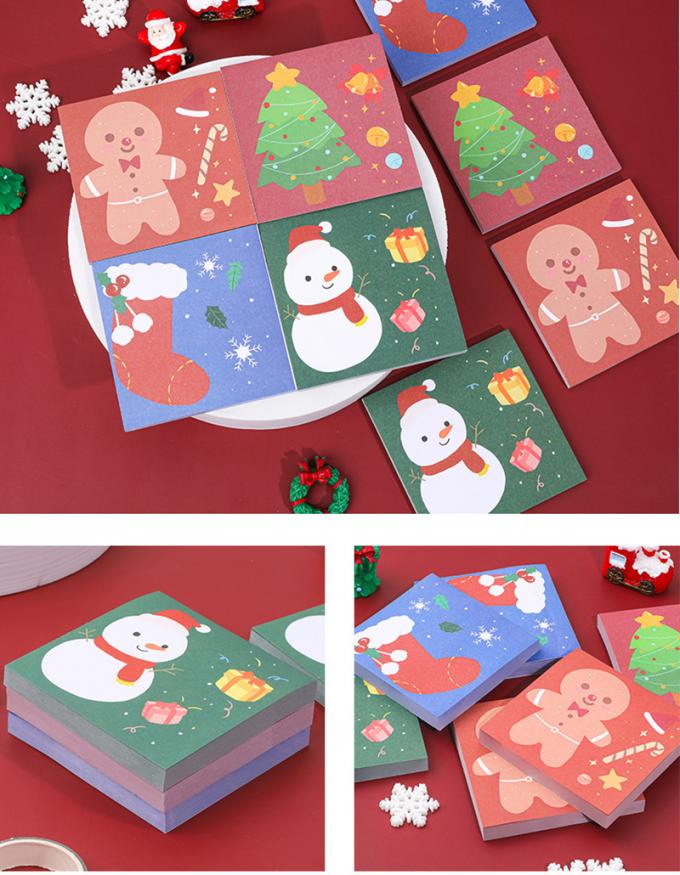Zeiten Weihnachtsklebrige Anmerkungs-kleben nette Karikatur-Mini Memo Pads N Notiz-klebrige Anmerkungen für Studenten-Geschenk
