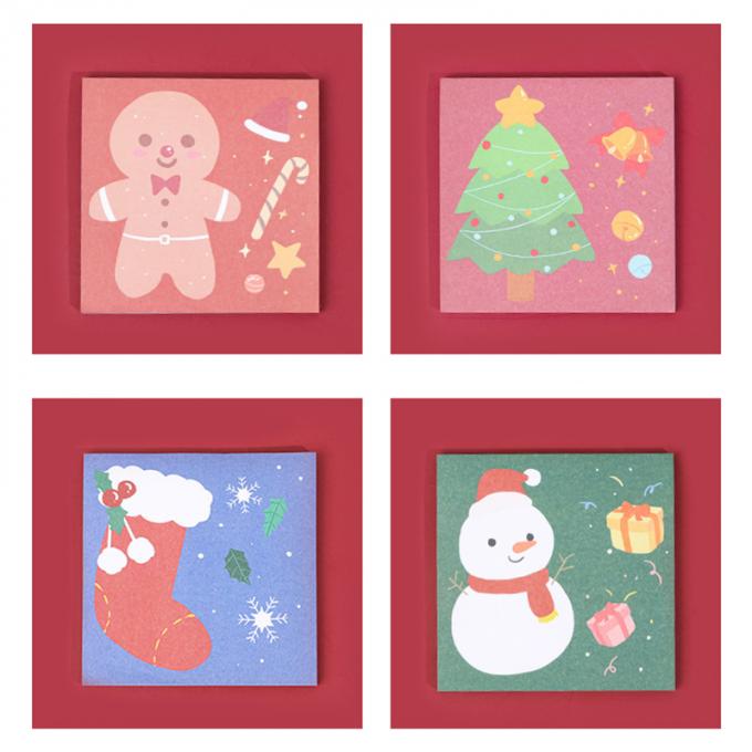 Zeiten Weihnachtsklebrige Anmerkungs-kleben nette Karikatur-Mini Memo Pads N Notiz-klebrige Anmerkungen für Studenten-Geschenk