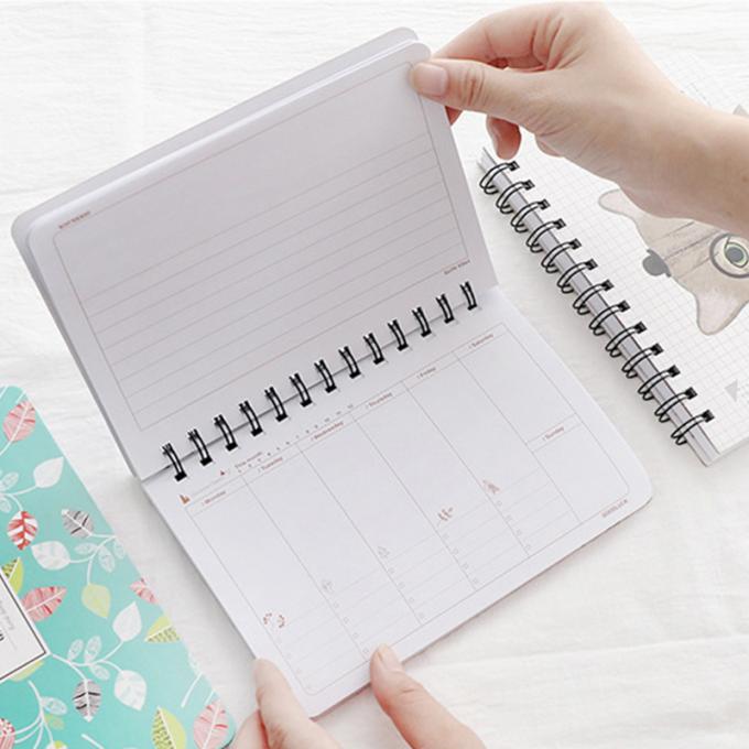 Kundenspezifische nette unlinierte Papiergroßhandelstasche gewundener Mini Notebook der planer-Zeitschriften-gebundenen Ausgabe