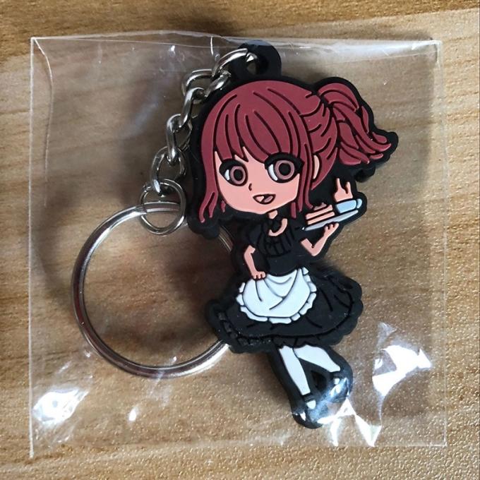 Großhandelskaninchenschlüsselkette kleines Blumen-Metallhängende Tasche verziert Zusatz-nette Karikatur Keychains für Frauen