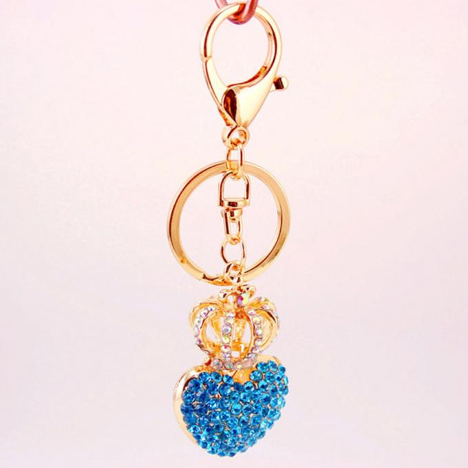 Kreatives Diamant-verziertes Damen-Parfümflascheschlüsselkette weibliches Taschen-Zusatz-Bergkristall-Metall Crystal Keychain