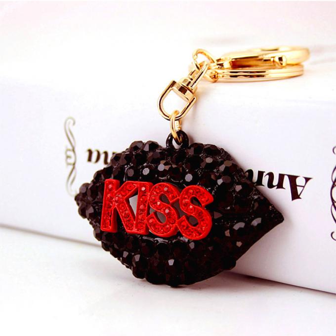 Kreatives Diamant-verziertes Damen-Parfümflascheschlüsselkette weibliches Taschen-Zusatz-Bergkristall-Metall Crystal Keychain