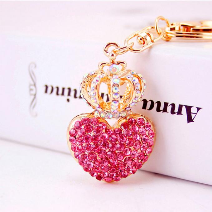 Kreatives Diamant-verziertes Damen-Parfümflascheschlüsselkette weibliches Taschen-Zusatz-Bergkristall-Metall Crystal Keychain