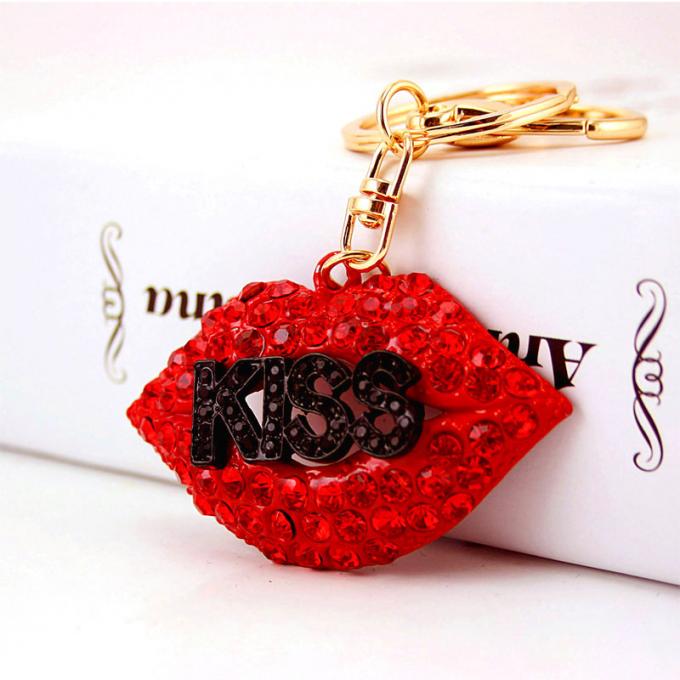 Kreatives Diamant-verziertes Damen-Parfümflascheschlüsselkette weibliches Taschen-Zusatz-Bergkristall-Metall Crystal Keychain