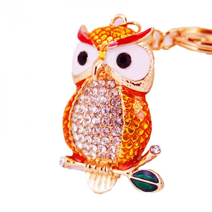 Designerschlüsselkette Diamond Owl Car Female Bag Accessories-Uhrarmband-Auto-Tiermetallautonette Schlüsselkette