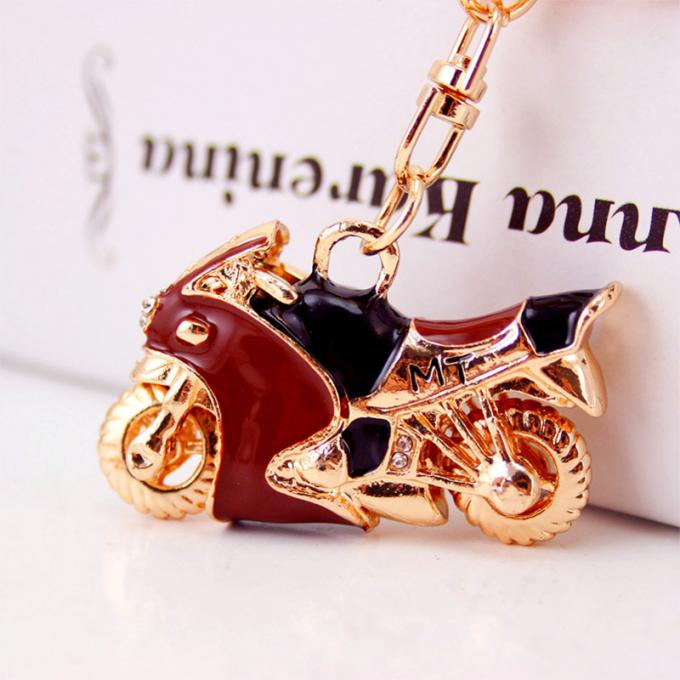Keychains für Frauen-Modell-Metal Pendant Motorcycle-Bergkristall-Metall-Crystal Luxury Designers Custom Keychain-Logo