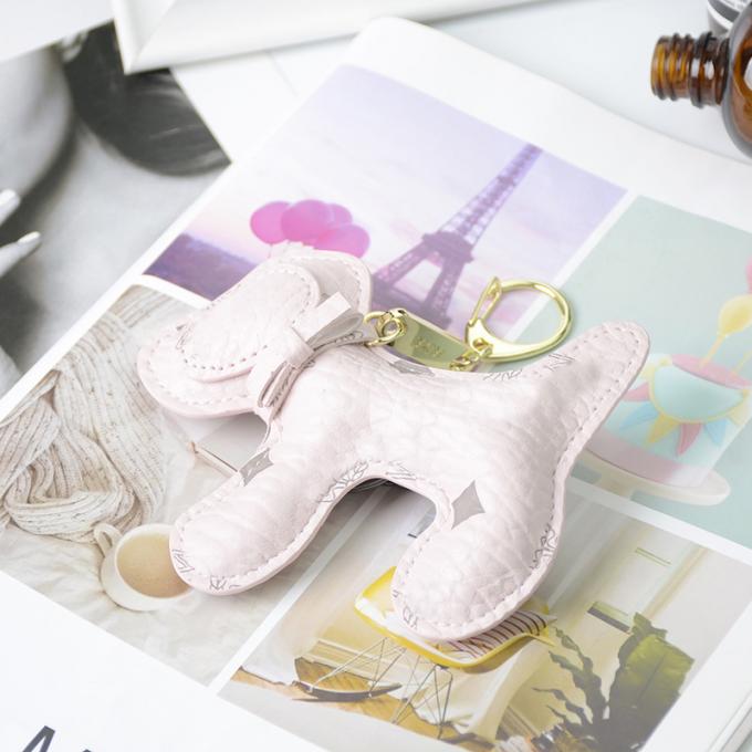 Lederne Bärn-Hundeschlüsselkette hängende Großhandelstasche verziert Zusätze Diamond Bear Keychain Keychains für Frauen