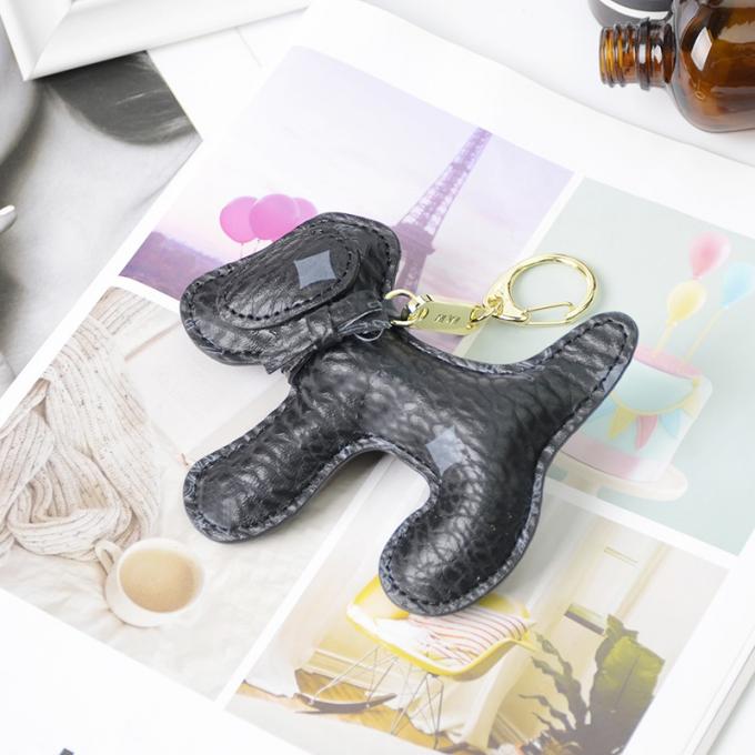 Lederne Bärn-Hundeschlüsselkette hängende Großhandelstasche verziert Zusätze Diamond Bear Keychain Keychains für Frauen