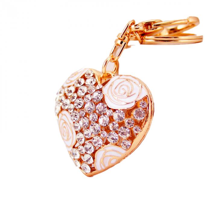 Großhandels- Diamond Crystal Perfume Car Key Ring-Metall-hängende Frauen sacken Zusätze Kristall-Keyhains für Geschenke ein