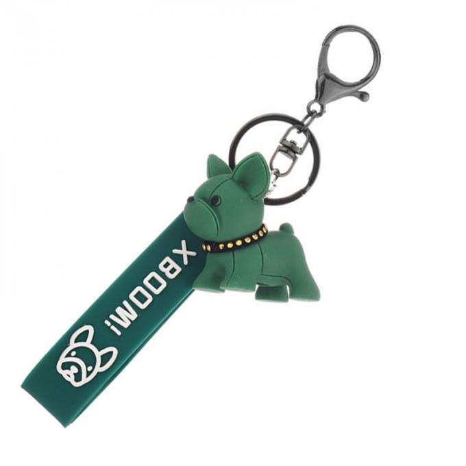 Kreatives Geschenk-Großhandelsharz-Pit Bull Car Key Ring kundenspezifische Schlüsselkette französischer Bulldoggen PUs