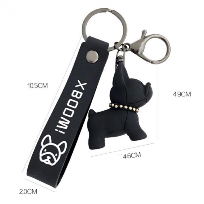 Kreatives Geschenk-Großhandelsharz-Pit Bull Car Key Ring kundenspezifische Schlüsselkette französischer Bulldoggen PUs