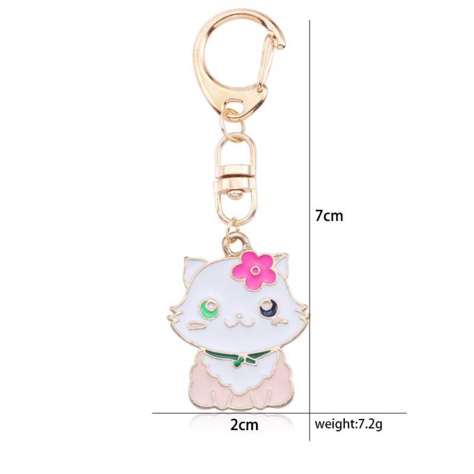 Großhandels- Schlüssel- Ring Metal Pendant Women Bag Zusätze Kristall-Keyhains Diamond Crystal Mermaids Watermelons Moon Cars für Geschenke