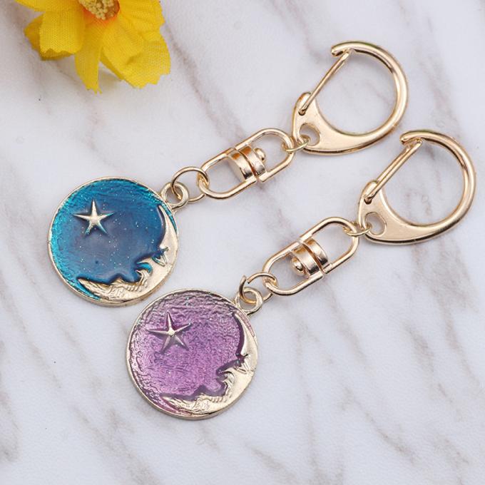 Großhandels- Schlüssel- Ring Metal Pendant Women Bag Zusätze Kristall-Keyhains Diamond Crystal Mermaids Watermelons Moon Cars für Geschenke