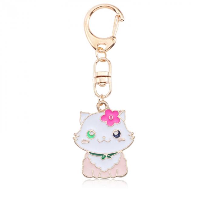 Großhandels- Schlüssel- Ring Metal Pendant Women Bag Zusätze Kristall-Keyhains Diamond Crystal Mermaids Watermelons Moon Cars für Geschenke